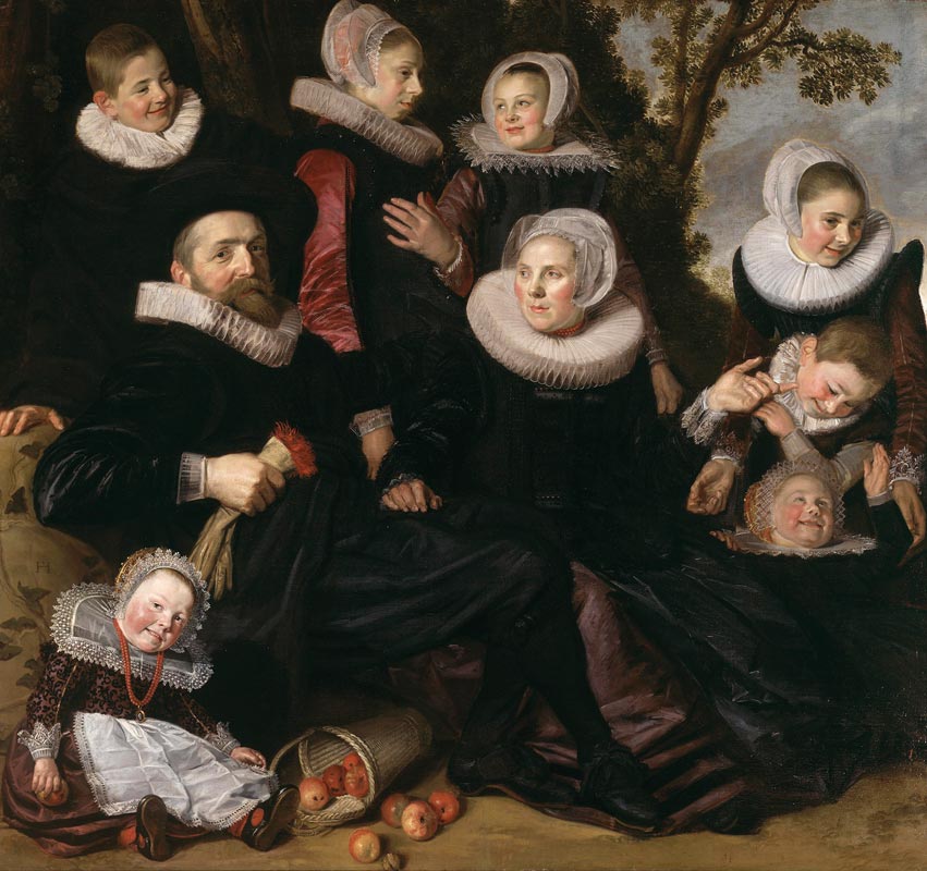 (DETAIL) Family Portrait in a Landscape, signed with a monogram, c.1621-22
