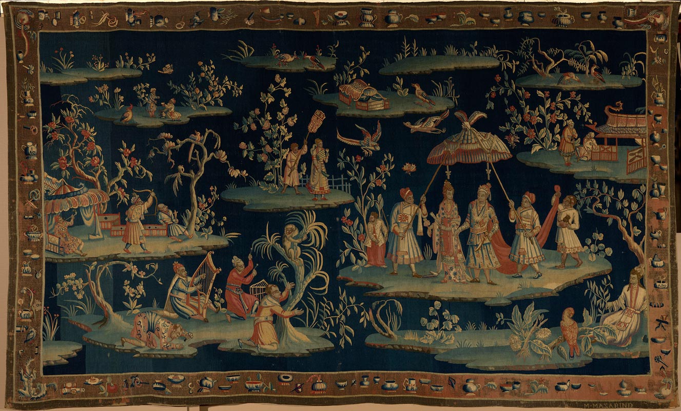An English silk and wool tapestry in the 'Japan/Indian Manner', 1700-1720